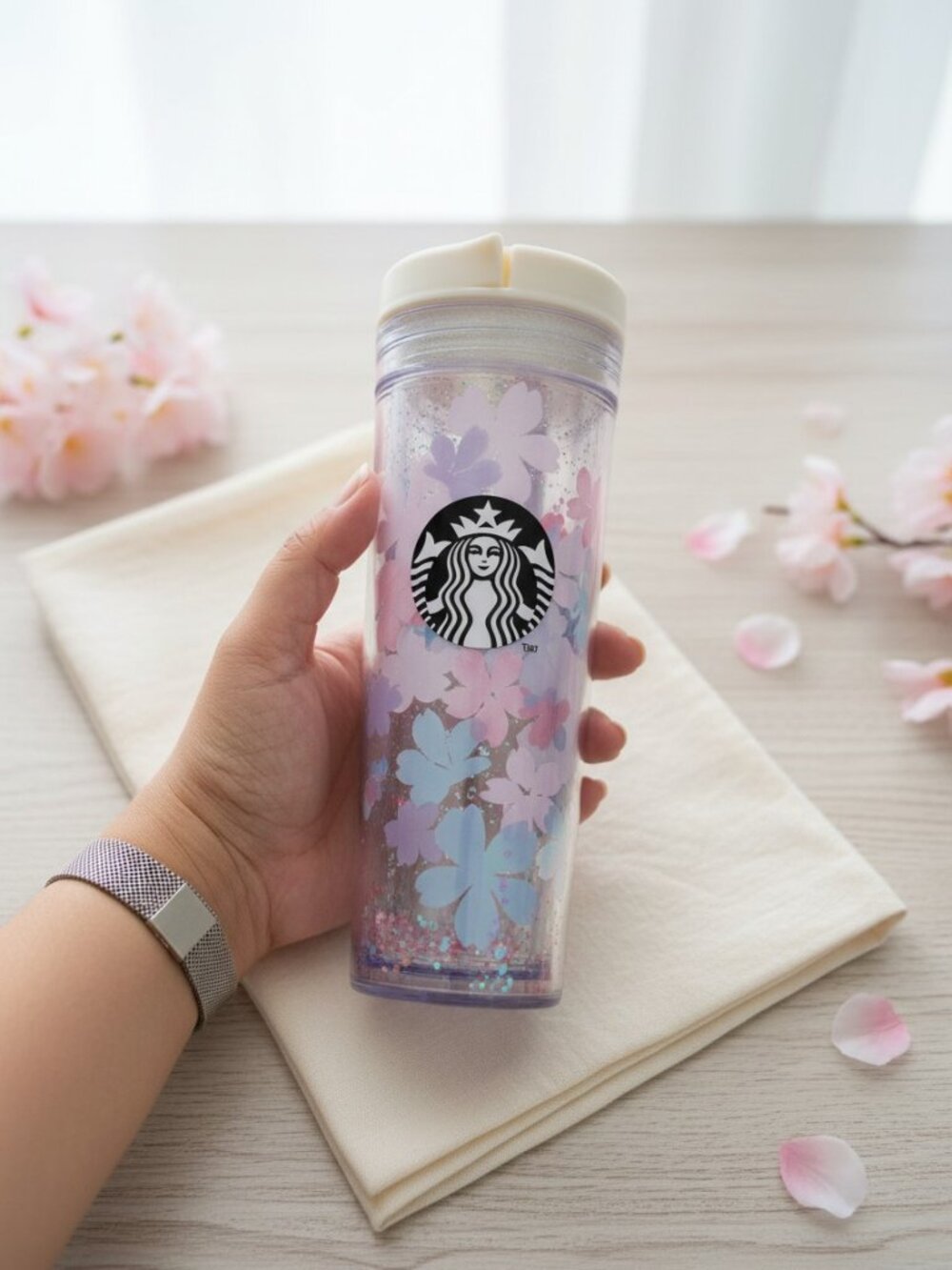 🌸 Starbucks Japan Sakura 2020 Petal Tumbler 16 oz 473ml Cherry Blossom NWOT